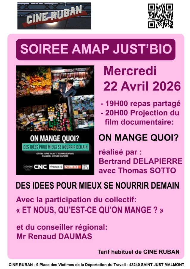Soirée documentaire avec l’AMAP’Just Bio