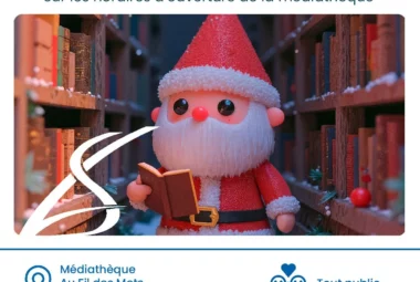 Exposition ambiance Noël à la médiathèque